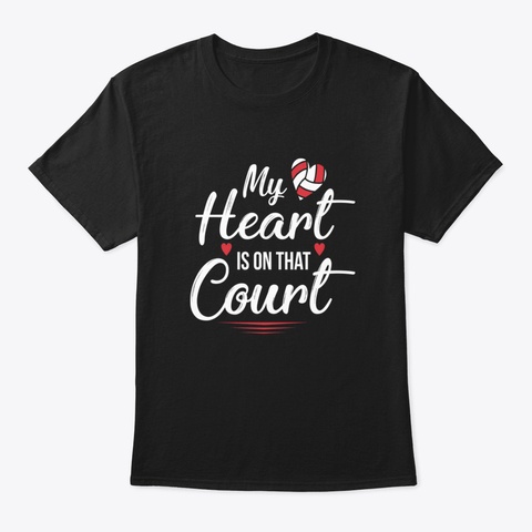 Favorite Volleyball Sport Black T-Shirt Front