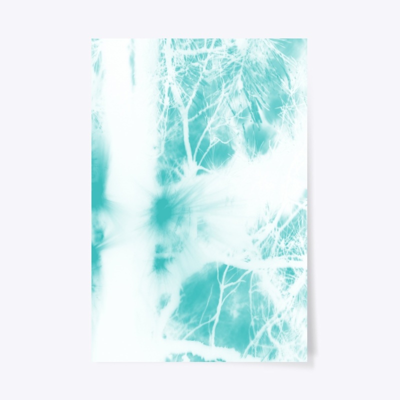 pastel aqua green on white 