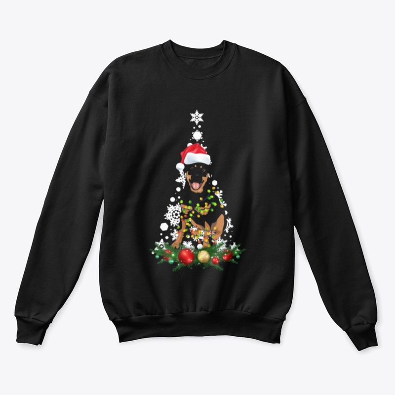 Rottweiler as a Christmas Tree