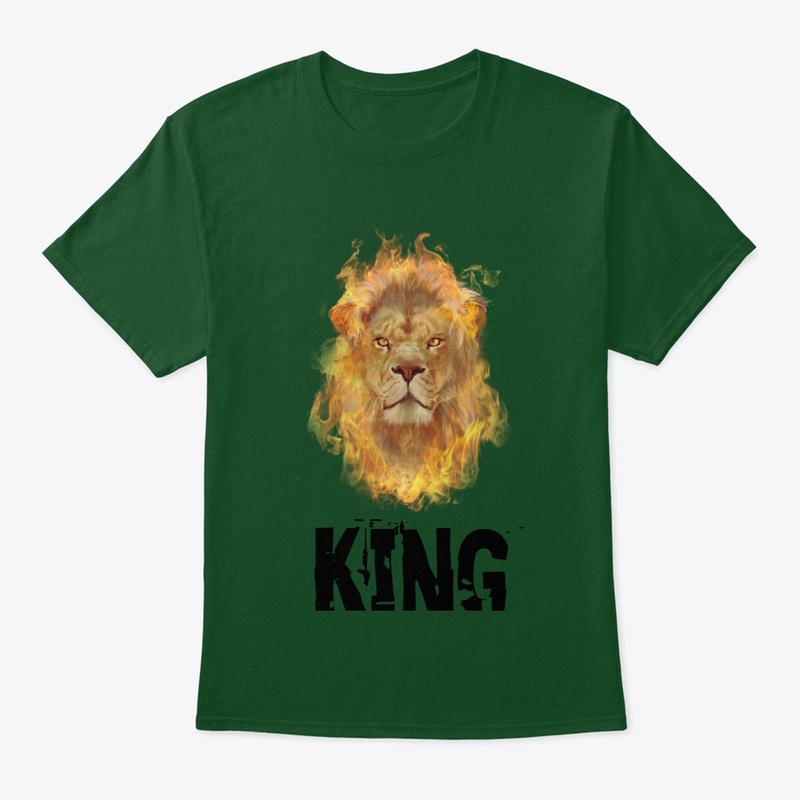 T-shirt with a lion drawing online shop