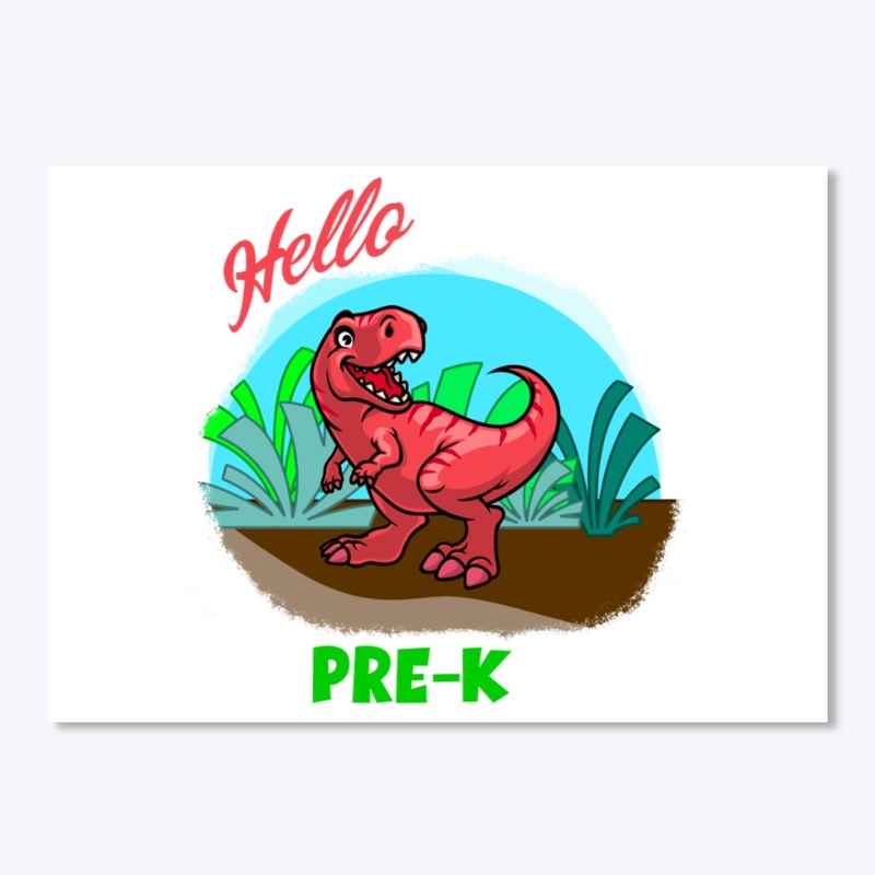 Hello pre k trex dino
