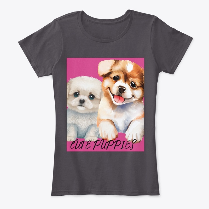 cute puppies women's comfort tee