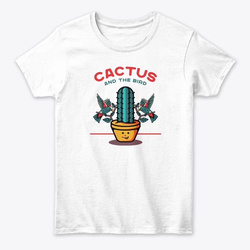 Cactus and The Bird T- shirt Design
