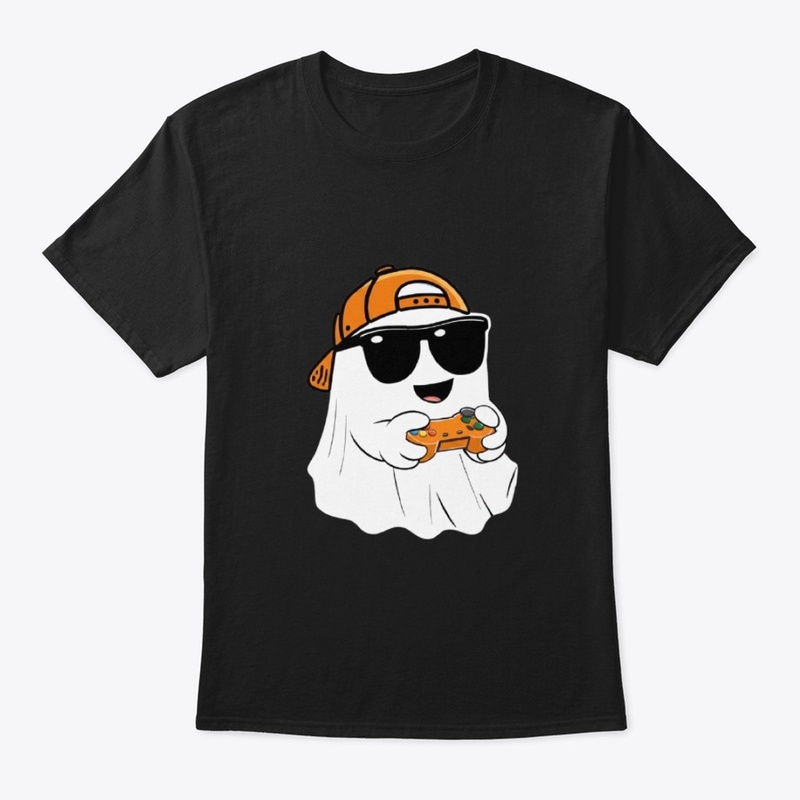 Funny ghost gamer design with shades