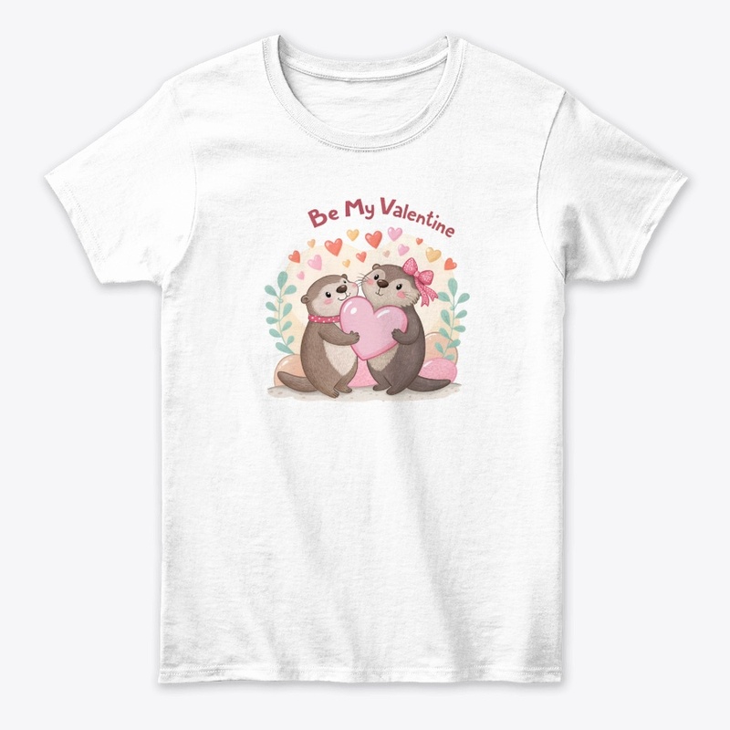 Cute Otter Valentine's Day T-Shirt 