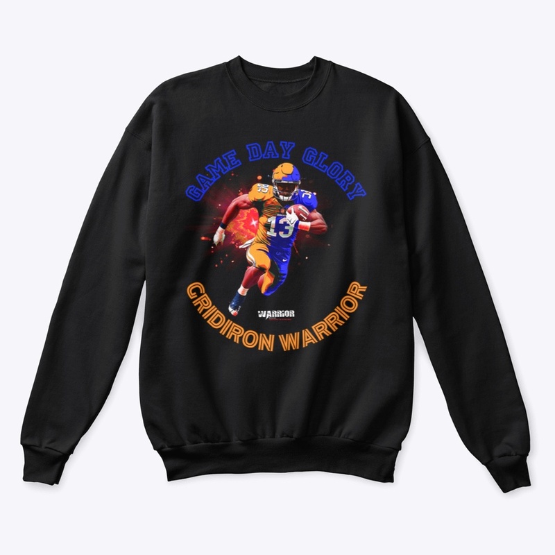 GRIDIRON WARRIOR Orange & Blue print