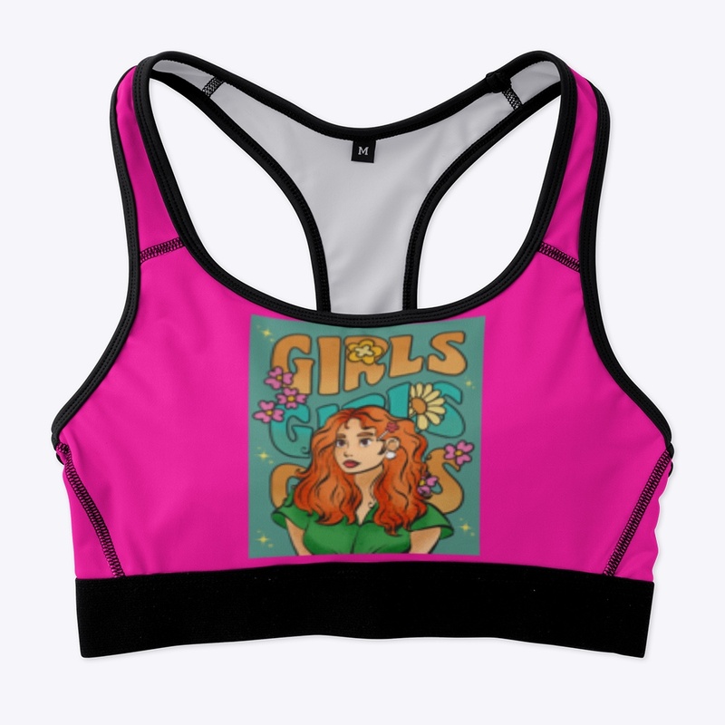 #WOMENS STYLISH ALL-OVER SPORTS BRA.