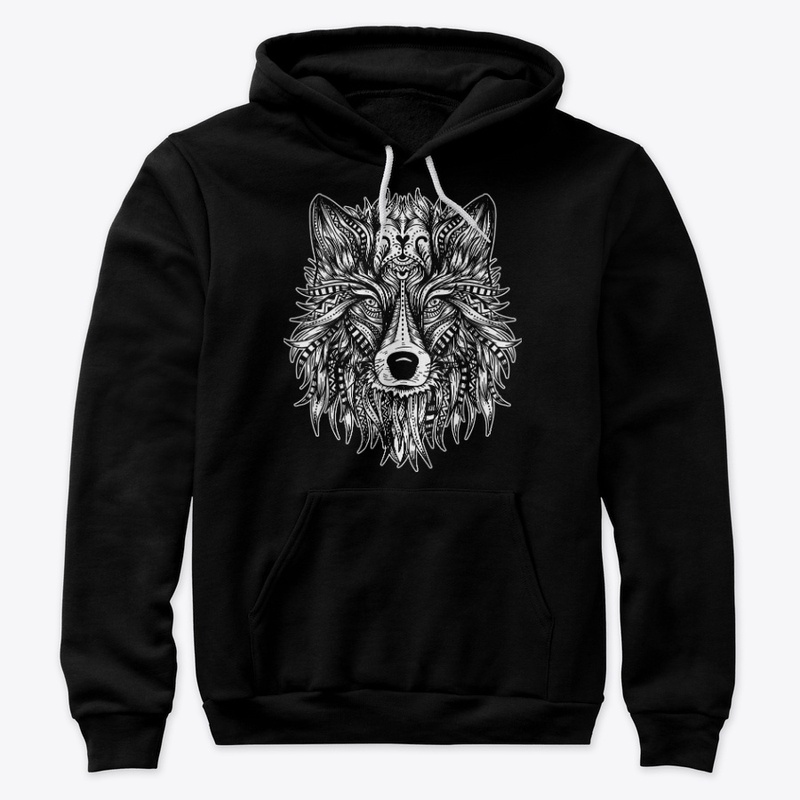 Mandala Style Coolest Tribal Wolf