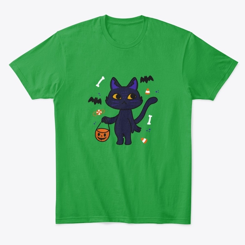 Simple Black Cat Trick or Treating 