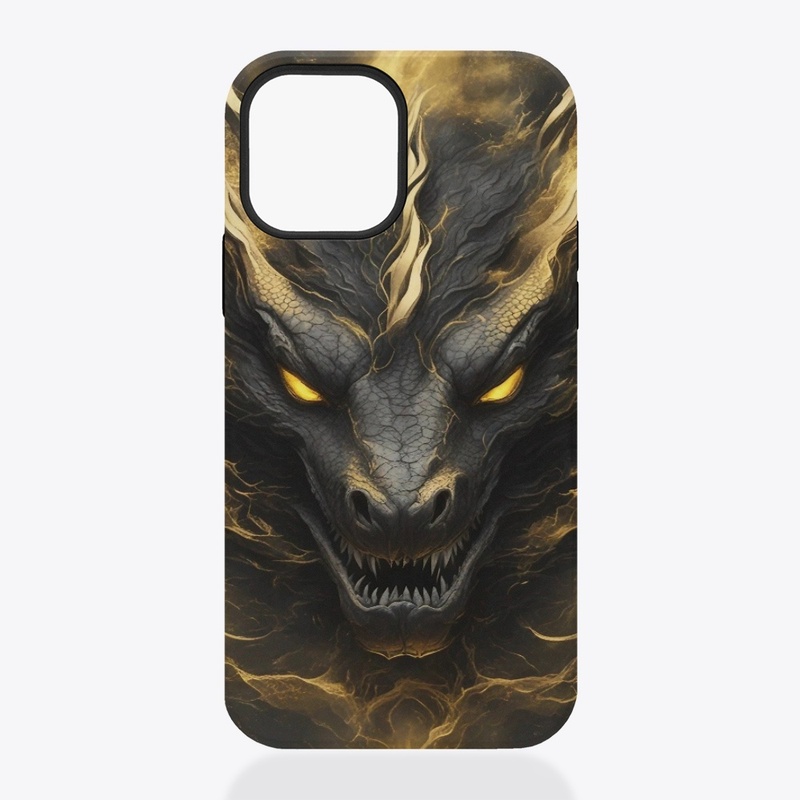 Mythical Dragon Head Glowing Eyes