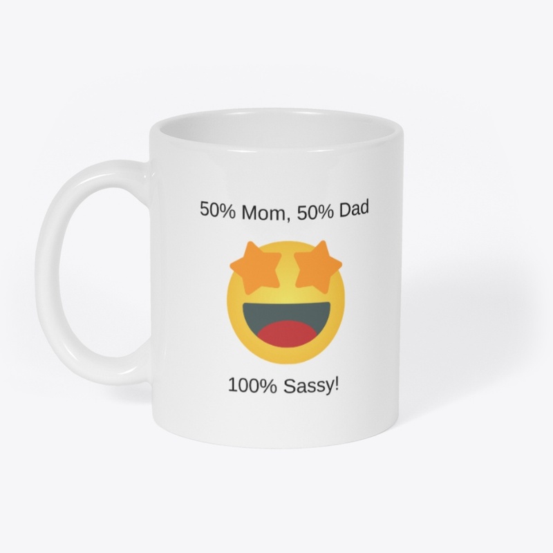 100% Sassy! Star-Eye Emoji Coffee Mug