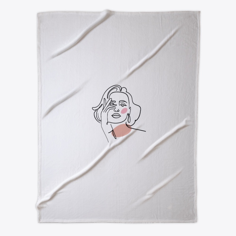 Abstract Woman Face Line Art T-Shirt
