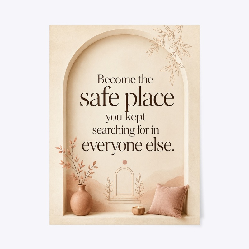Safe Place Line Art Print