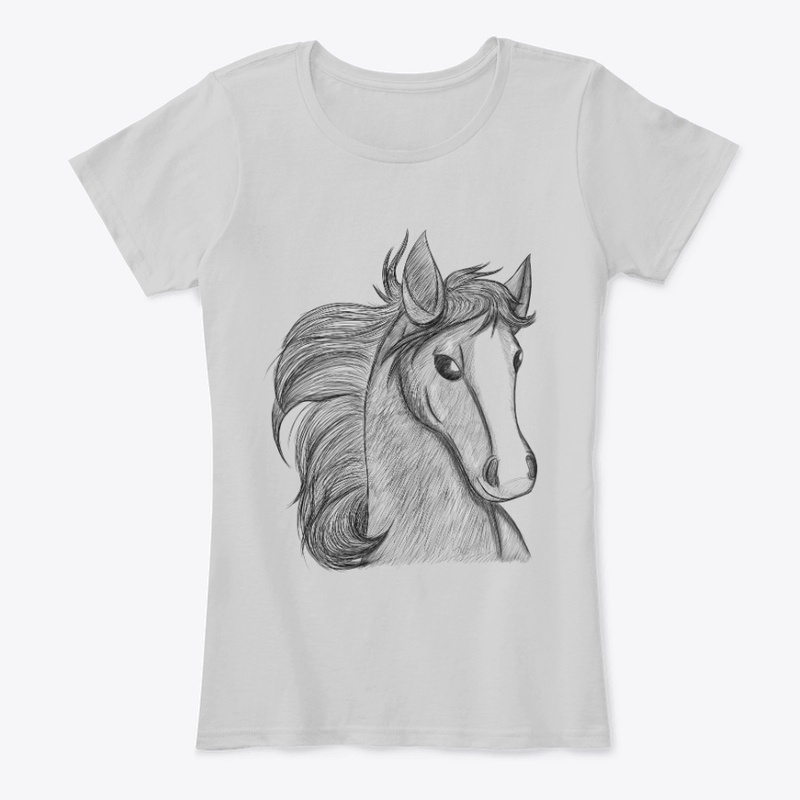 Horse Headshot Sketch Women's Tee