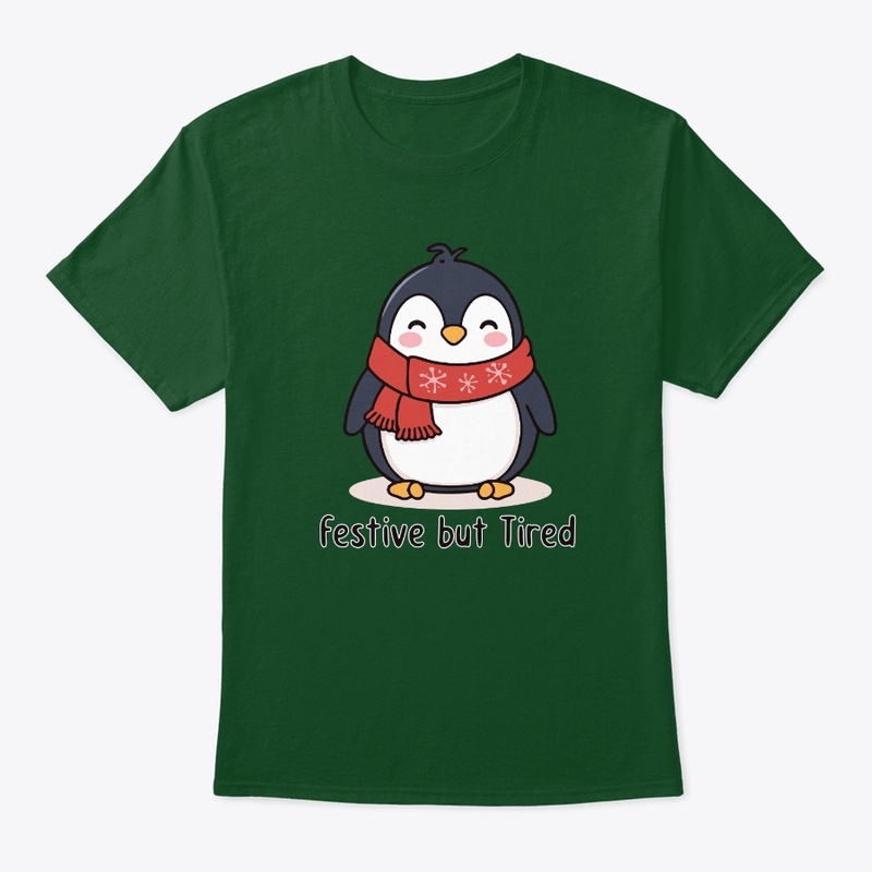 Festive but Tired – Cozy Penguin