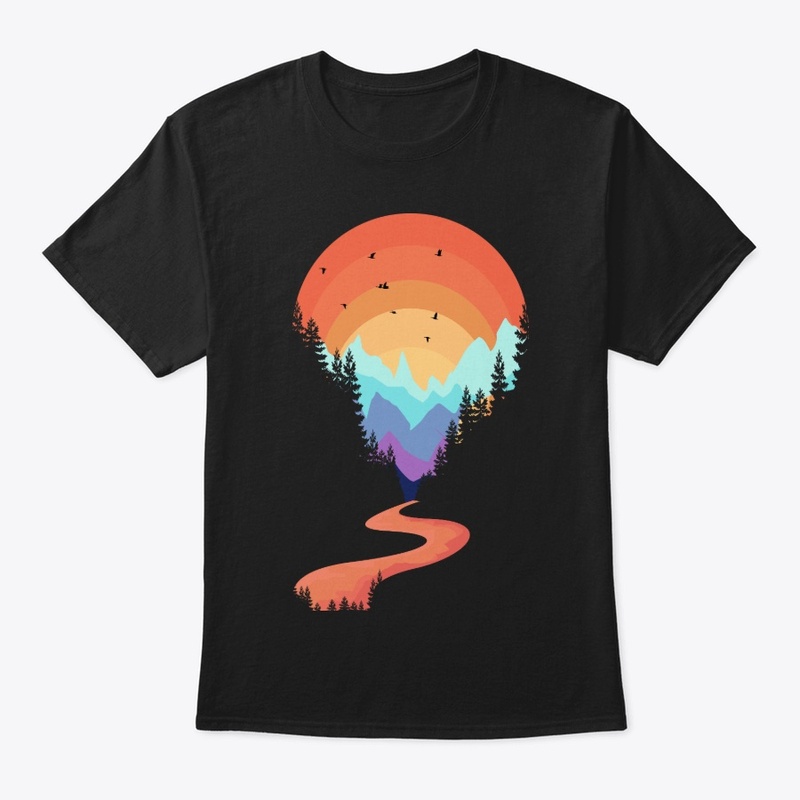 Retro  Forest Sunrise