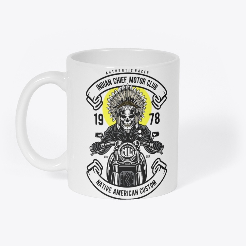 Indian Chief on a motorcycle