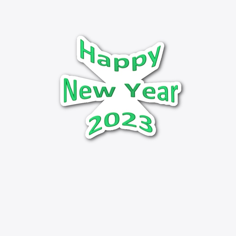 Happy new year 2023 in green