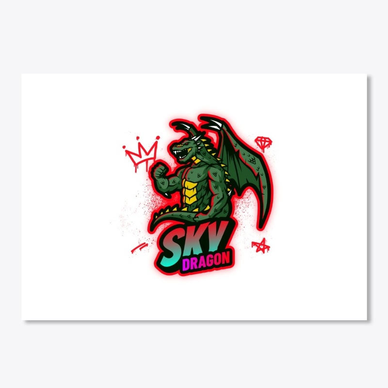 cartoon logo design: sky dragon