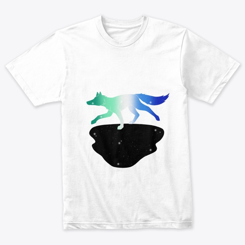 Mlm flag colored running starry fox