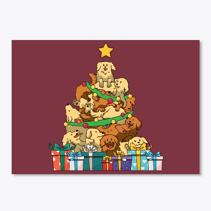 Golden Retriever Christmas Tree