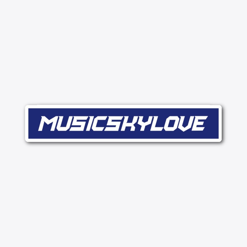 MusicSkyLove Techno Logo Sticker