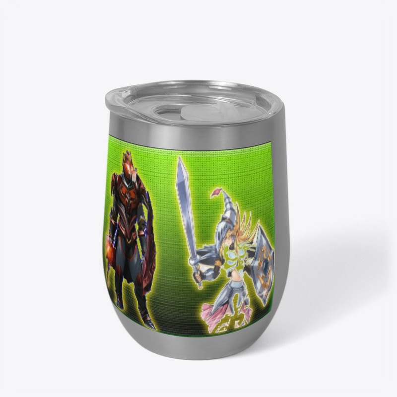 Man and woman fighters drinkware