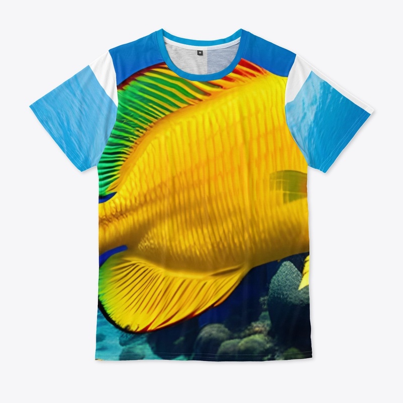 Vibrant Rainbow Fish ,Stylish Ocean 