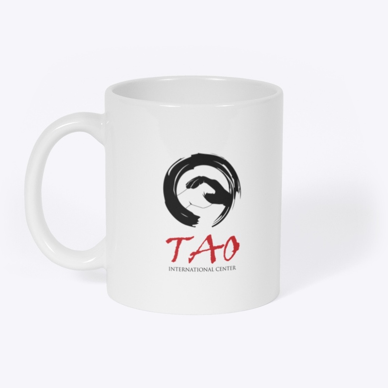 Taza con logo de Tao y sonrisa