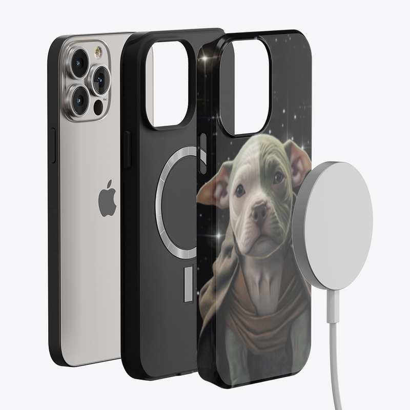 Green And White Pit Bull With Stars