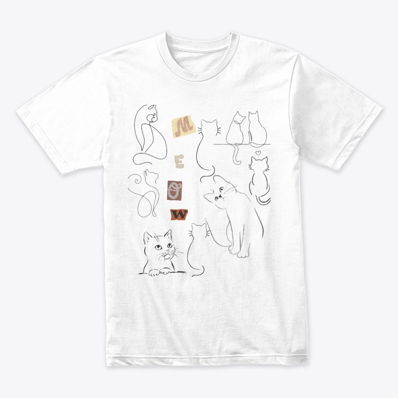 Meow Shirt, Cat Tee, Animal Lover Tee