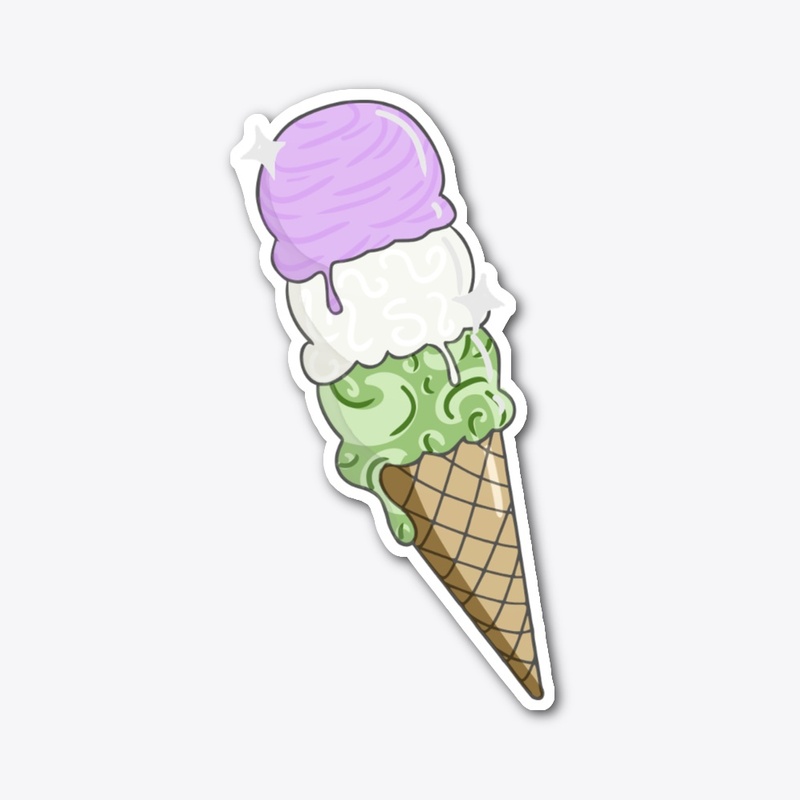 Genderqueer Ice Cream Sticker