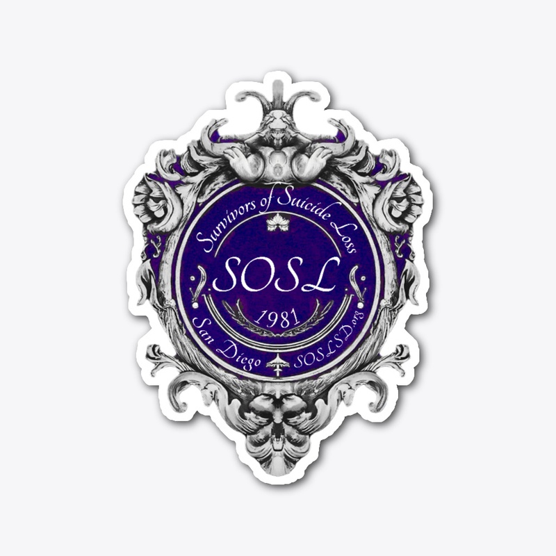 Royal SOSL sticker, night blue & silver
