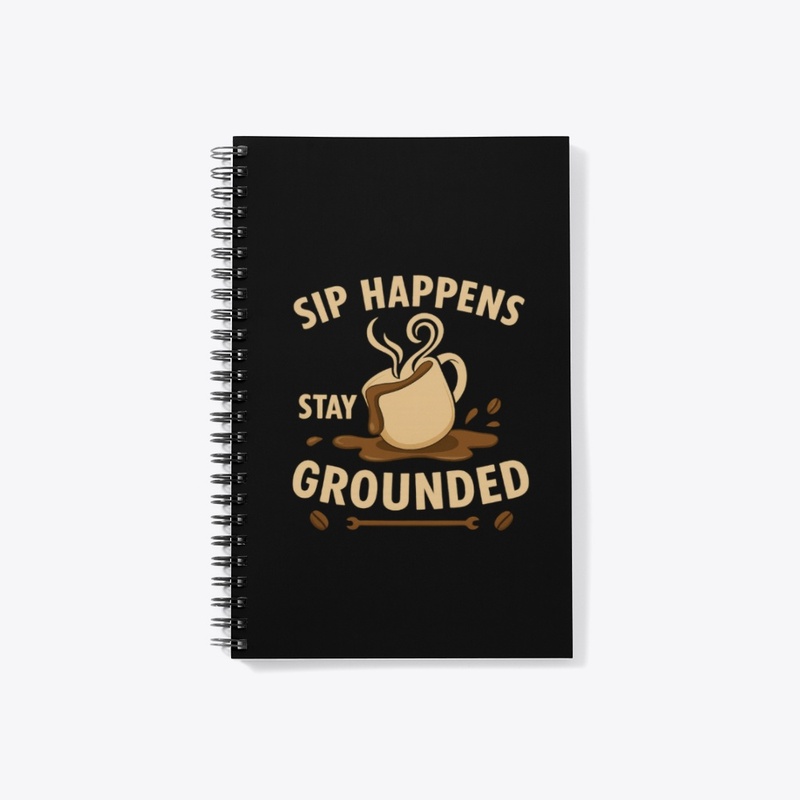 Sip Happens – Stay Grounded Coffee Tee