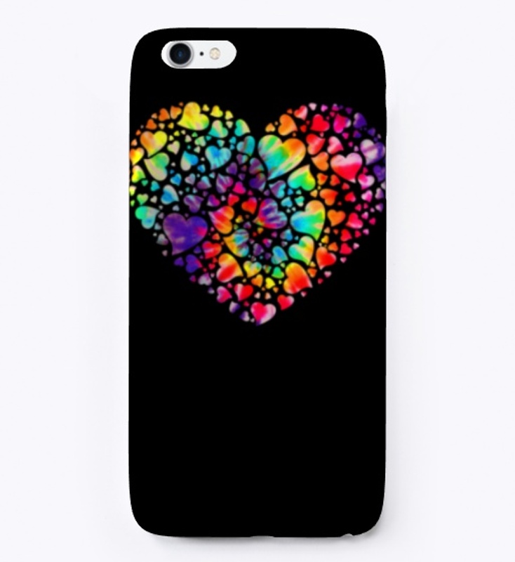Colorful Tye Dye Die Tie Heart