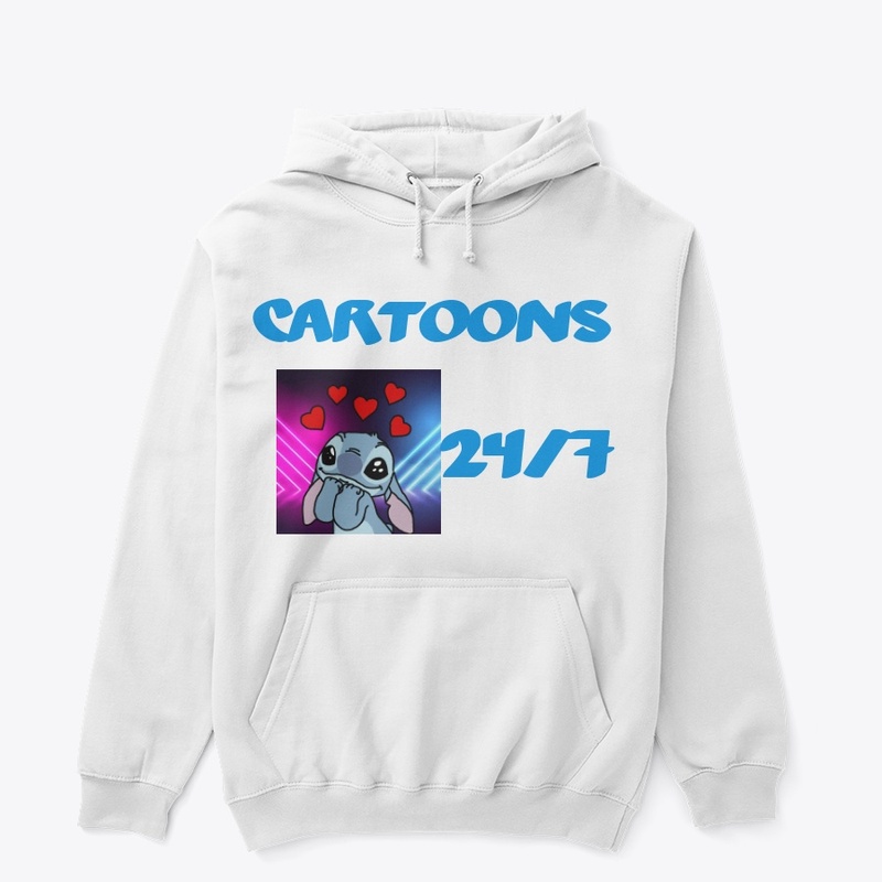 Cartoons 24/7  loveable stich hoodies 