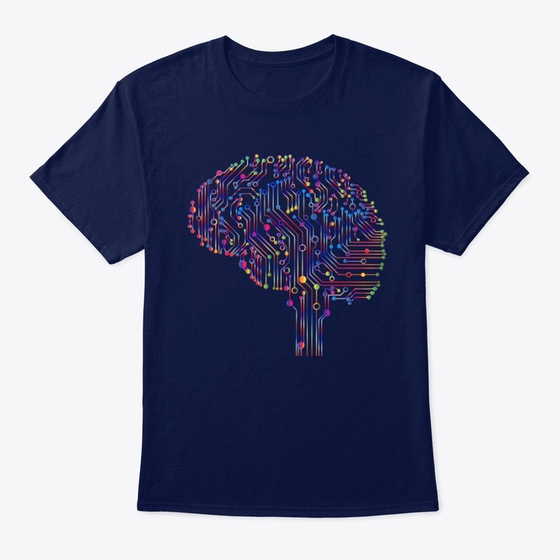 Colorful circuit digital computer brain