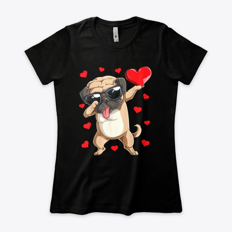 Dabbing Pug Valentines Day