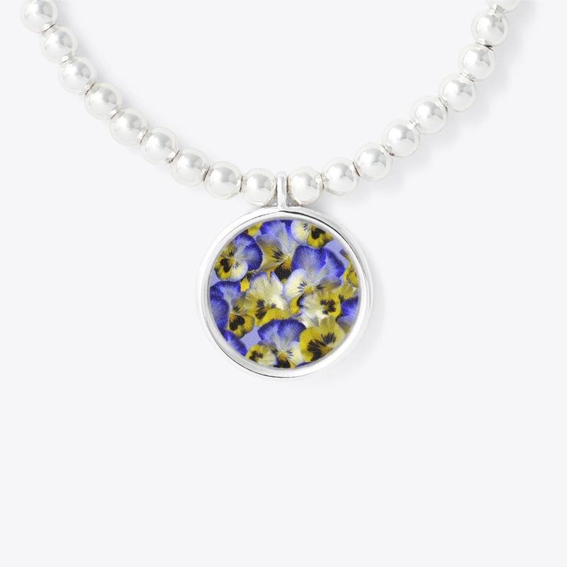 Blue and Yellow Pansies