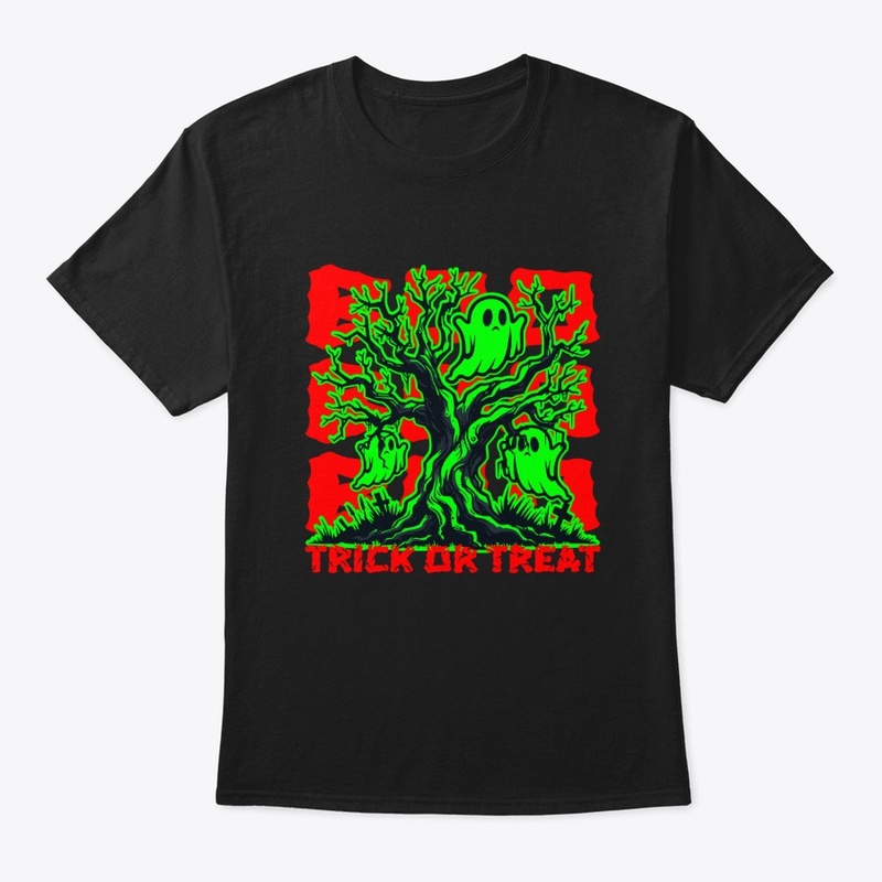 Neon Ghost Tree Trick or Treat