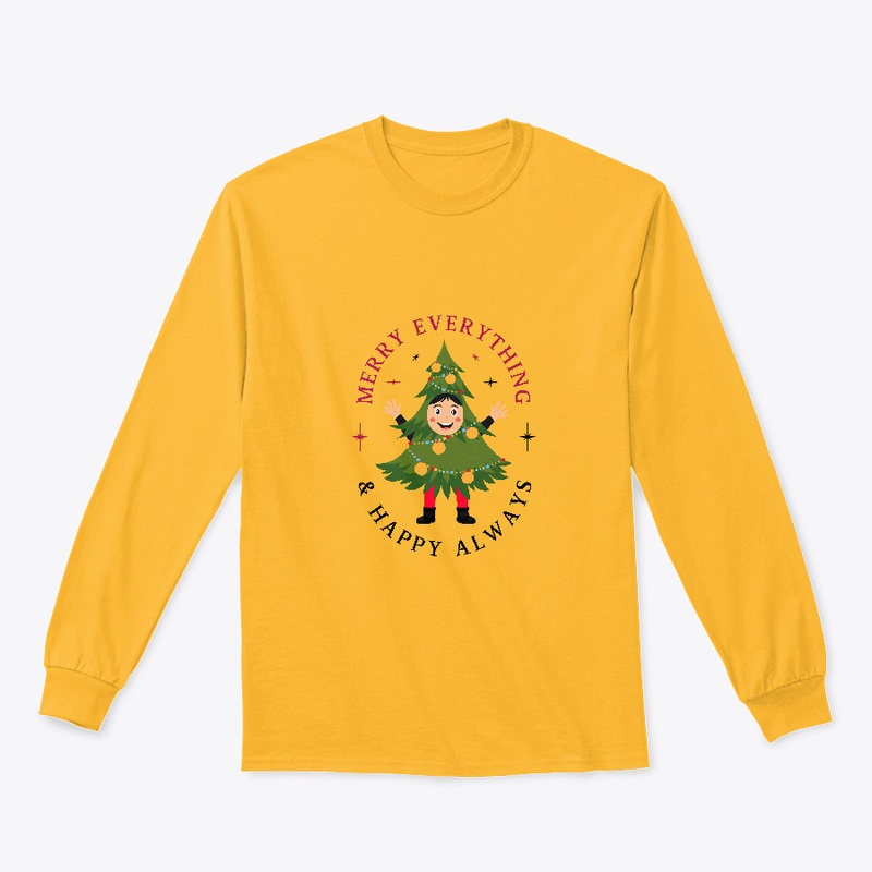 A Cute Merry Christmas T-Shirt Design