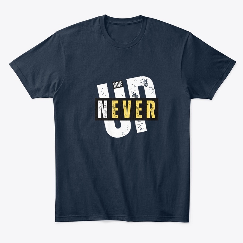 Never Give Up Bold Quote Design