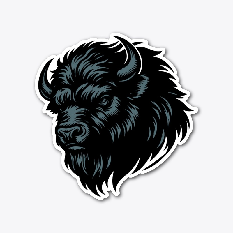 Fierce Angry Bison Graphic