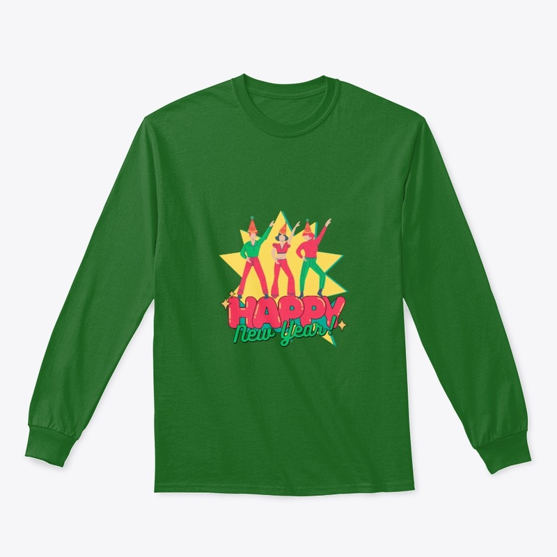 Colorful New Year Long Sleep T Shirt