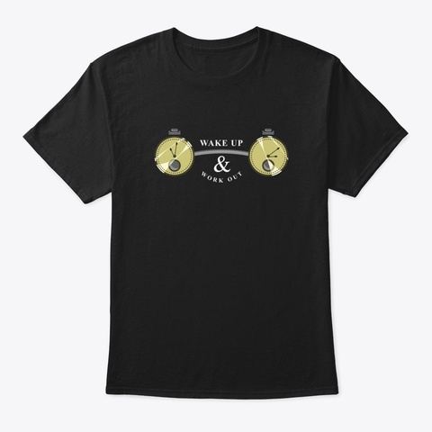 Training In Morning Black T-Shirt Front