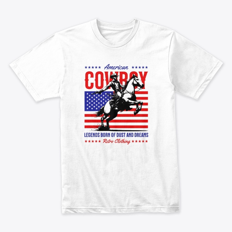 American Cowboy Graphic Retro Streetwear