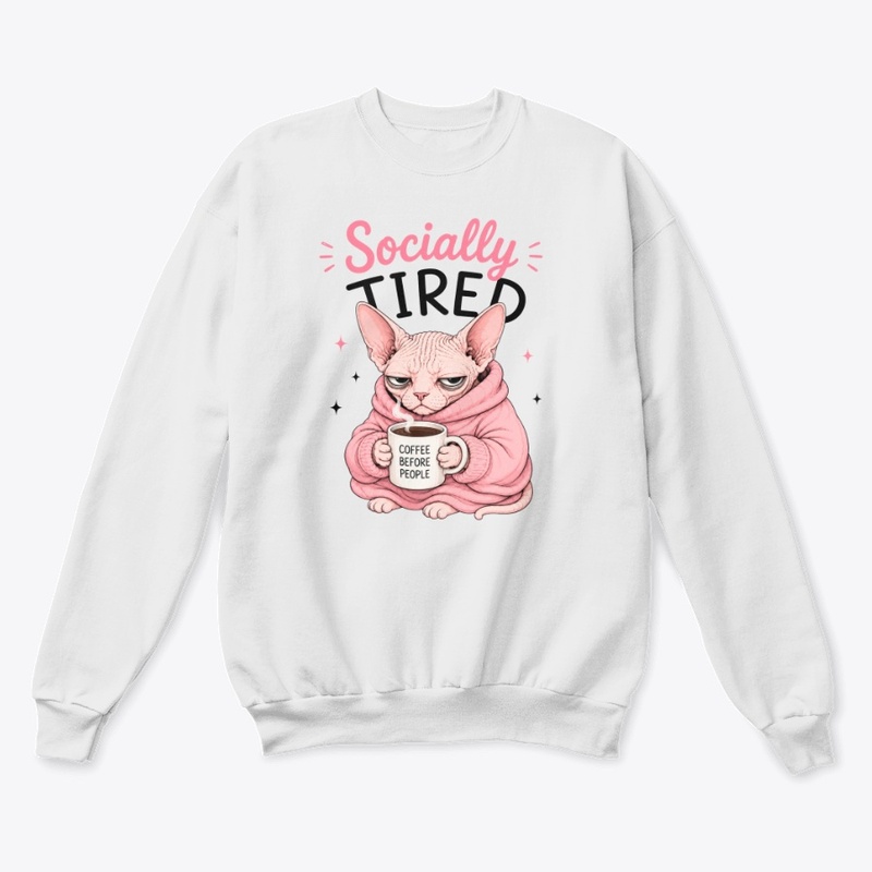 Socially Tired Sphynx Cat