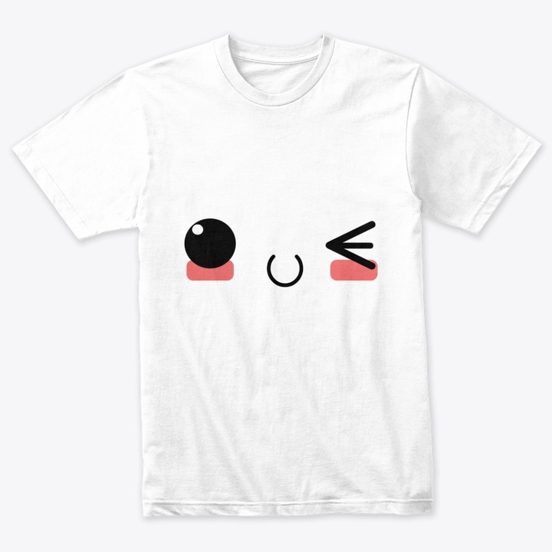 Kawaii japanese anime face design: lucky