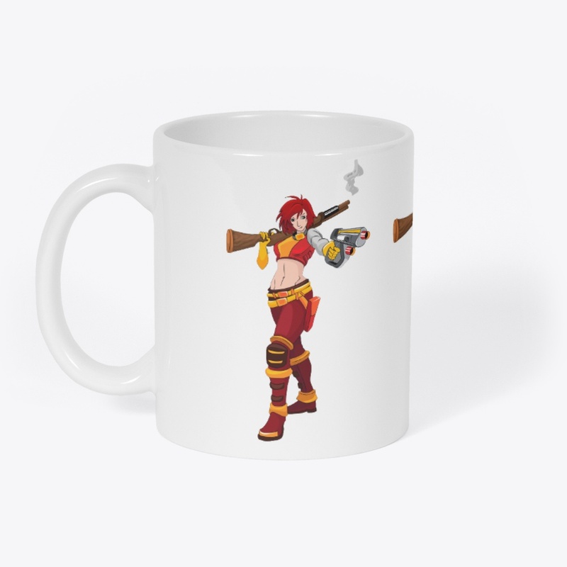 Woman fight mug design