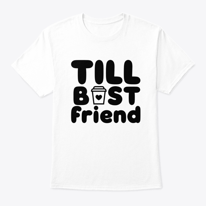 Tall Best Friend Coffee Cup Tee  Fun BFF